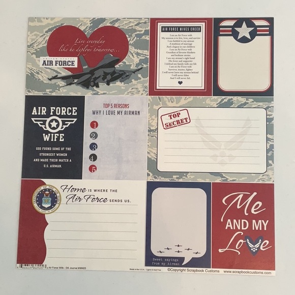 Air Force Scrapbook Paper & Stickers Bundle - Picture 4 of 11